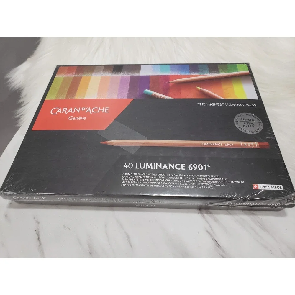 Caran d'Ache Luminance 6901 40 colored pencils NEW SEALED HIGHEST LIGHTFASTNESS